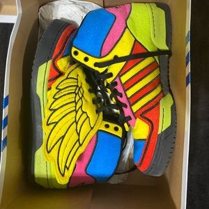 Jeremy Scott X Adidas colorblock wing sneakers